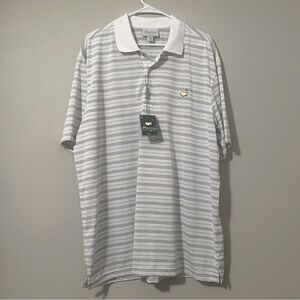 Master’s Performance Golf Polo White/Green Men’s Size XL New With Tags
